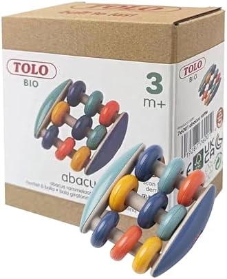 Tolo Wooden Baby Abacus Rattle | Colorful Sensory Toy for Kids by SpeedyMonkey