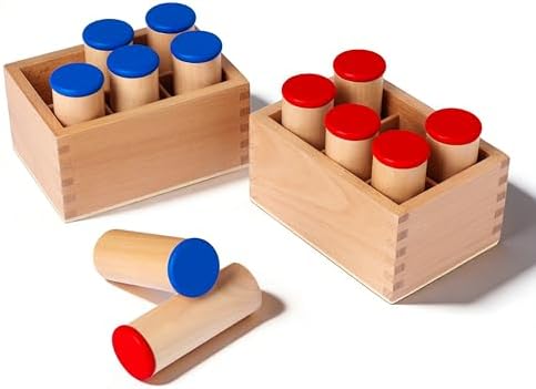 Montessori Sound Cylinders Beechwood, Solid Wood Sound Boxes Montessori Toys for Toddlers & Kids, Sensory Materials for Auditory Development, Wooden Preschool Homeschool Learning Toys Ages 3 4 5 6 - Image 4