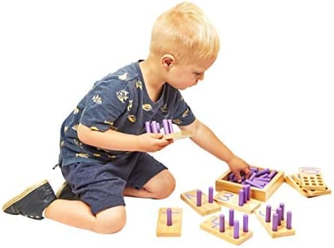Counting Peg Board - Montessori Math and Numbers for Kids - Wooden Math Manipulatives Materials - Image 4