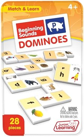 Junior Learning Beginning Sound Dominoes Educational Action Games, Multi (JL492) for 48 months to 96 months - Image 5
