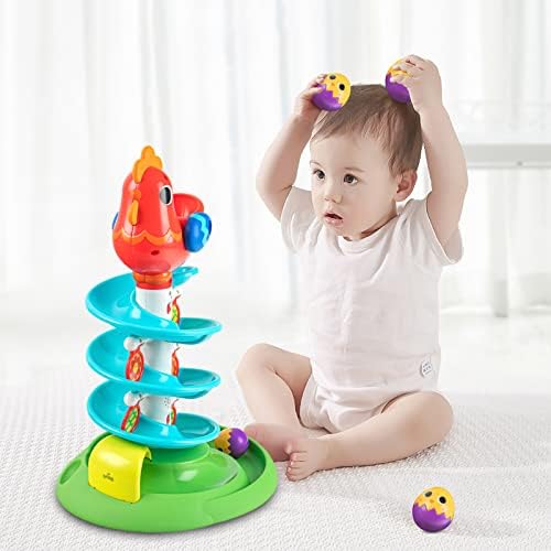 Montessori Toddler Sensory Drop Ball Toys, Rolling Spinning Ball Tower That Makes Music, Preschool Interactive Games, Birthday Gift for Children 12 Months and Older - Image 3