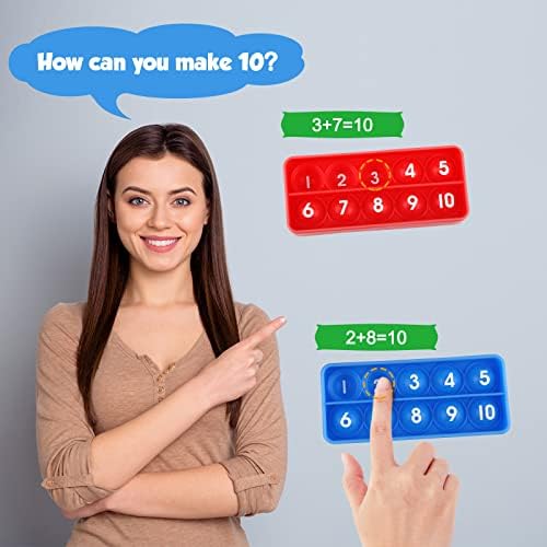 Aizweb Ten-Frame Counting Toys,Math Manipulative for Elementary,Number Math Games, Montessori Educational Toy for Preschool Kindergarten Classroom Learning Activities Kids 3 4 5 Year Old - Image 3