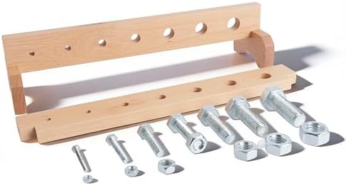 Premium Montessori Nuts and Bolts Set 12in– Beechwood, Practical Life Activity for Fine Motor Skills & Hand Strength, Toddler Screw Toy for Hand-Eye Coordination, Homeschool Classroom Kids Ages 3-6 - Image 3