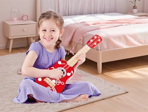 Hape Kid's Wooden Toy Ukulele in Multicolor - Image 4