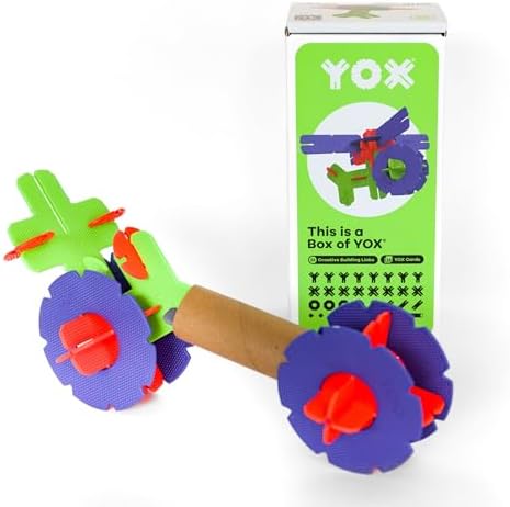 Box of YOX, Creative Educational Building & Construction STEM Toy Set for Kids, Learning Toys for Children Ages 4-10, Boys & Girls Fun Gift, Preschool & Classroom Toys, 50 Parts, Storage Box Included by YOX
