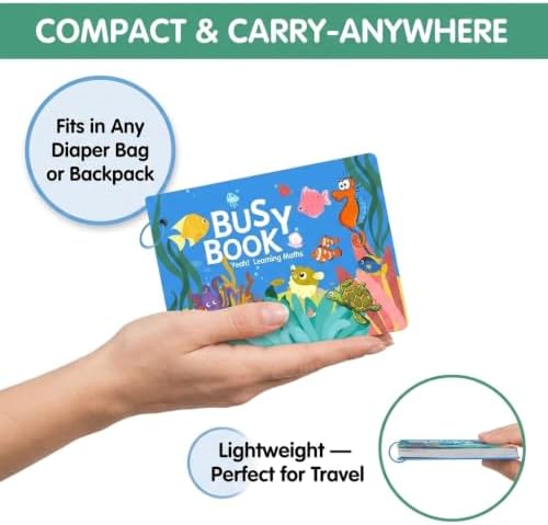 Montessori Busy Book for Toddlers 3+ – 4 Laminated Preschool Activity Books with Velcro Pieces, Dinosaur Farm Ocean Animal Themes, Screen-Free Travel Quiet Book Set - Image 4