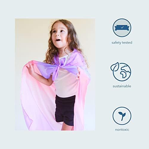 Sarah's Silks Enchanted Playsilk, 100% Silk Scarves for Kids and Toddlers, Sensory Toys | Bright Square Scarves, Montessori Waldorf Toys for Imaginative and Pretend Play - Blossom - Image 4