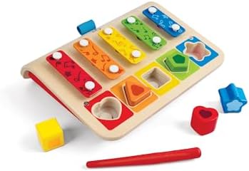 Hape E0334 Shape Sorter Xylophone and Piano - Wooden Instrument Toy - Image 4