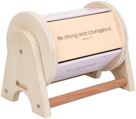 Adena Montessori Wooden Rainbow Spinning Drum, 6-12mo, Medium by AdenaMontessori