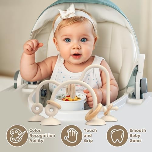 Baby High Chair Toy Teething Chew, Suction Cup Toys,BPA-Free Infant Teether - Image 3