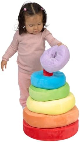 Excellerations Giant Plush Rainbow Stacking Ring, 6 Months+ - Image 7