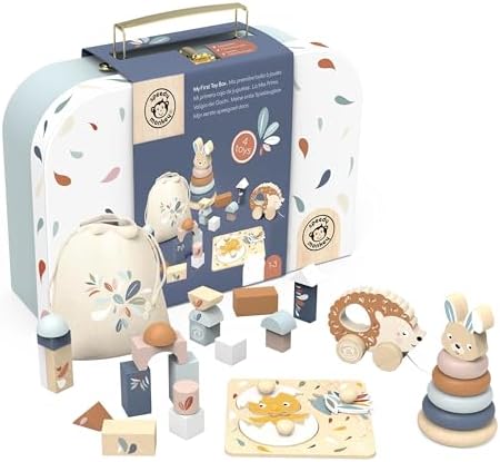 SPEEDY MONKEY Montessori My First Toy Box | Wooden Nursery Play Set Playset by SpeedyMonkey