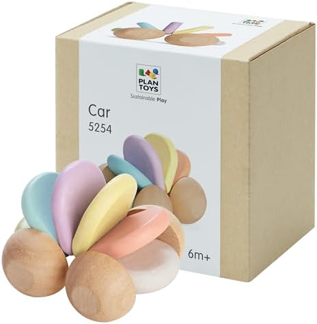 PlanToys® Wooden Baby Push Car Montessori Infant Sensory Toy 6+ Months by PlanToys