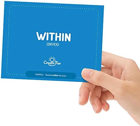 CreateFun 50 Preposition Flash Cards V3 Kids, School, Adults, ESL & Autism - Image 5