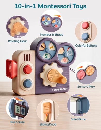 TOP BRIGHT Montessori Busy Board for 1 Year Old, 1 Year Old Boy Girl Gifts - Image 3