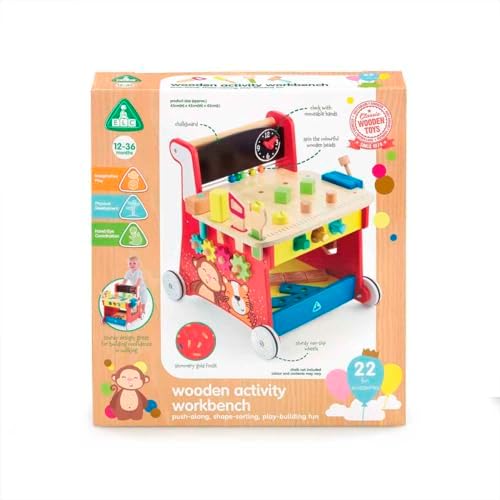 Early Learning Centre Wooden Activity Workbench, Imaginative Play, Hand Eye Coordination, Physical Development, Kids Toys for Ages 12 Month, Amazon Exclusive - Image 4