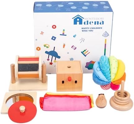 Adena Montessori 8 in 1 Wooden Play Kit 5-6 Months Baby by AdenaMontessori