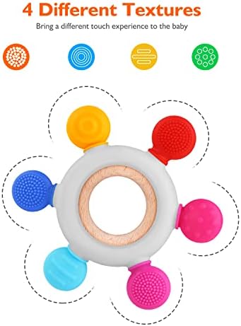 akolik Baby Teething Toys,Teething Relief Teethers Toy for Babies 0-3-6-9-12 Months Old Boys Girls BPA Free Baby Chew Toys Infant Toys Newborn Accessories - Image 5