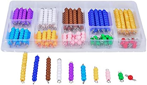 Montessori Math Toys Material for Toddlers 10 Sets Colored Bead Chains 1-10 - Image 7