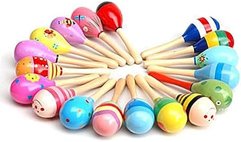 Small Maraca, Colorful Vibrant Design Lightweight Portable Musical Toy for Babies, with Safe Solid Wood Material for Hand Eye Coordination and Music Education - Image 6