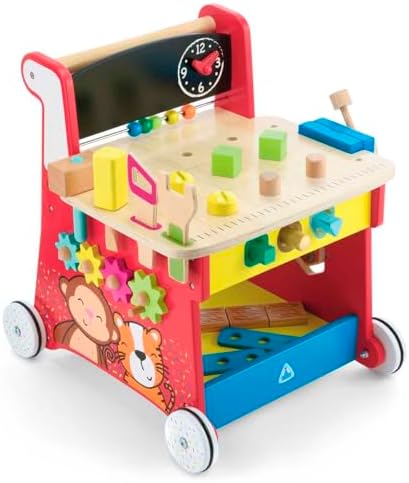 Early Learning Centre Wooden Activity Workbench, Imaginative Play, Hand Eye Coordination, Physical Development, Kids Toys for Ages 12 Month, Amazon Exclusive by EarlyLearningCentre