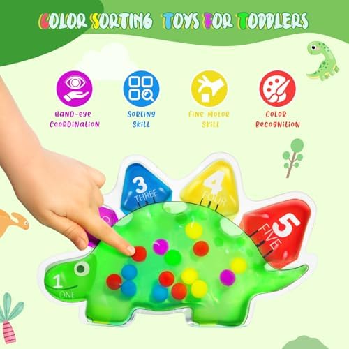 Sensory Counting Toys for Toddlers 3-4, Montessori Color Sorting & Matching Games, Fine Motor Skills Development, Educational Travel Toys for Kids with Autism - Image 2