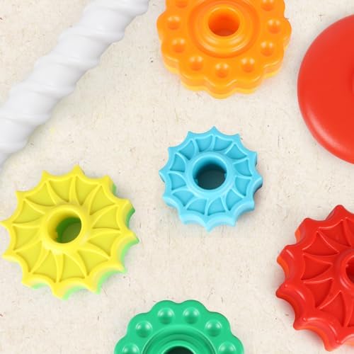 Baby Spinning Stacking Toys for Toddlers 1-3, Spinner Ring Stacker, Montessori Toys for Babies 6-12-18 Months, Autism Sensory Learning Toy, 1 2 3 Year Old Girl or Boy Christmas Birthday Gifts - Image 6