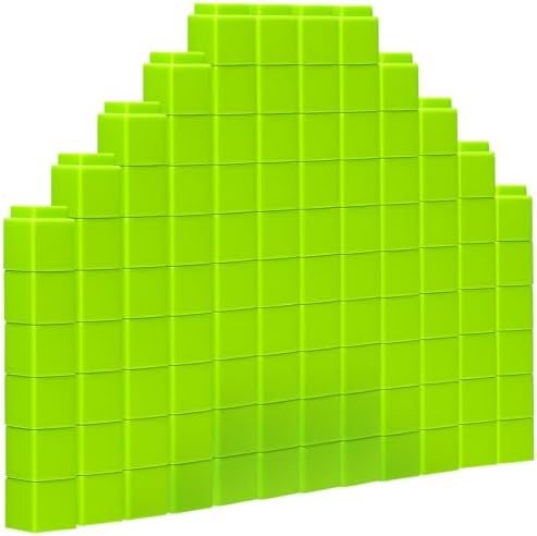 200 Pcs Green Gecko Linking Cubes for Math Counting Cubes Manipulatives Plastic Counting Block Manipulative Classroom Learning Supplies for Educational Preschool Activities Boy Girl (Green Gecko) by Unknown