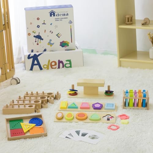 Adena Montessori Play Kit for 22-24 Months Baby Developmental Playset for Toddlers Preschool Learning Toys, Medium by AdenaMontessori