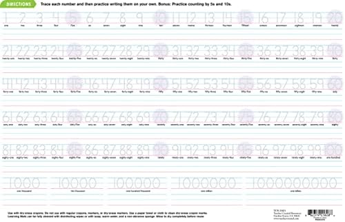 Teacher Created Resources Counting 1–100 Learning Mat (TCR21021) - Image 3