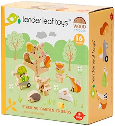 Tender Leaf Toys - Stacking Garden Friends - 14 Pcs Wooden Stacking & Balancing Toy & Educational Game with Free Travel Bag - Image 4
