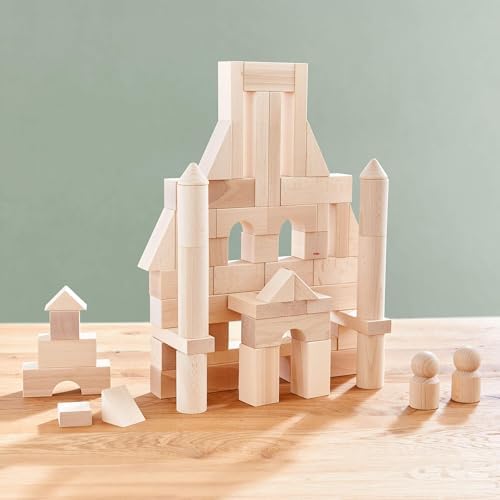 HABA Wooden Building Blocks 60 Piece Set, Ideal Toddler Blocks for & Kids Stacking Toys for Ages 1 & Up for Open-Ended Play, Made in Germany - Image 3