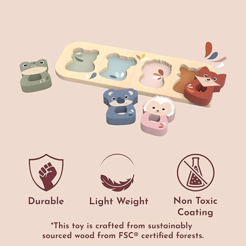 SPEEDY MONKEY Wooden Animal Puzzle | Kids Shape Sorter Puzzle Learning Toy - Image 4