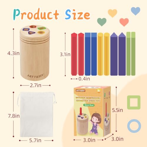 Montessori Wooden Stick Color Sorting Toys for 1+ Year Old - Image 5