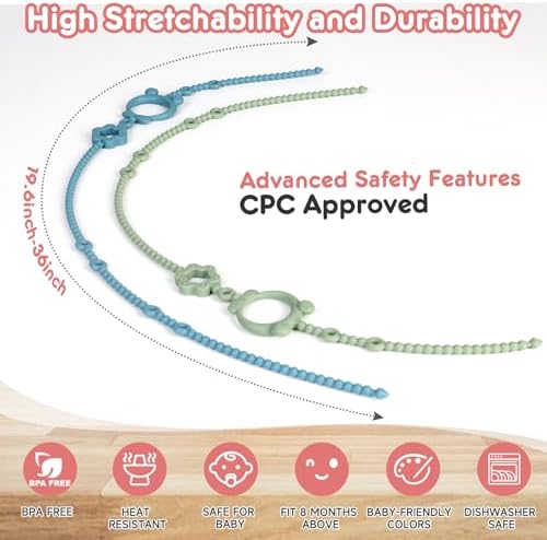Silicone Pacifier Clip,High Chair,Stroller Accessories,Cribs,Rocking Chair - Image 2