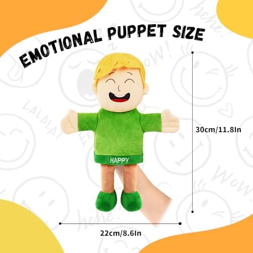 Happy Emotion Hand Puppet for Kids & Toddlers 12 Inch - Image 2