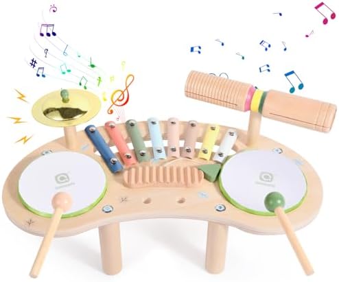 Asweets 7 in 1 Kids Drum Set for Toddlers by Asweets