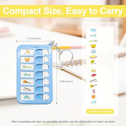 Portable Visual Schedule Keychain for Kids & Adults with, Detachable ADHD Routine & Chore Chart Board - Image 5