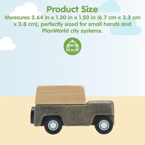 PlanToys® Grey Wagon Wooden Montessori Pull Along Toy for Kids Active Play - Image 2