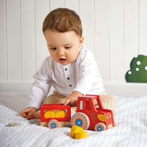 Janod - Wooden Pull-Along Tractor Toy - Image 5