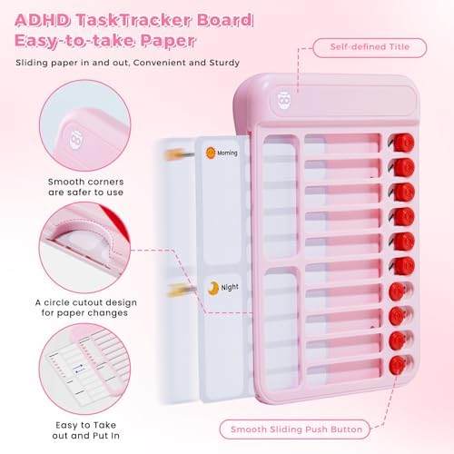 2 Pack Chore Chart for Kids Multiple Kids, Magnetic Checklist Board Slider - Image 3