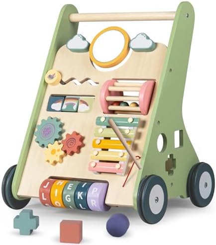 Bautia Wooden Baby Walker, Montessori Push Walker for Babies 10-12 Months by bautia