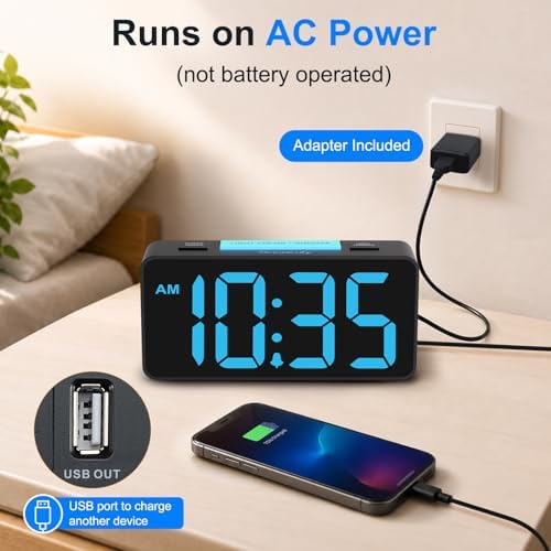 DreamSky Small Digital Alarm Clock with Night Light for Kids Bedroom - Image 2