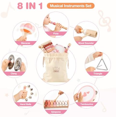 Vanplay Montessori Musical Instruments Toys for 2 3 Year Old Girls Gifts - Image 3