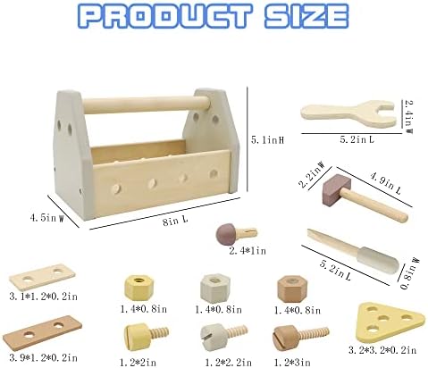 Montessori Wooden Tools Kit Toddler Educational Toy Set - Image 2