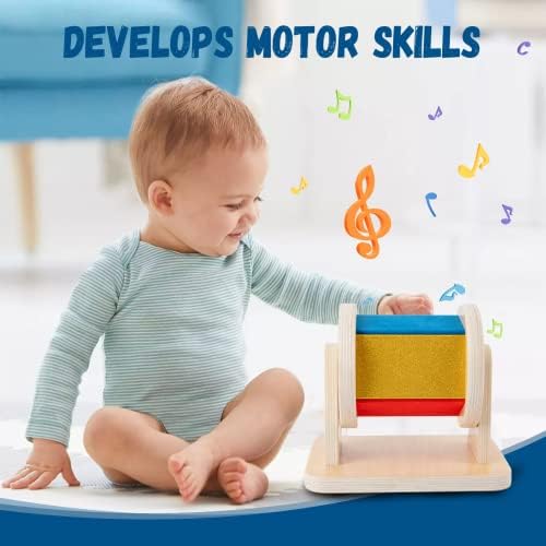 Adena Montessori Rainbow Spinning Drum, 6-12mo, Medium - Image 3