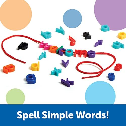 Learning Resources Lowercase Lacing Letters - 275 Pieces, Ages 3+ Toddler Alphabet Learning Toys, Preschool Games, Homeschool Supplies, Fine Motor Skills Toys, Alphabet Beads, Early Spelling - Image 4