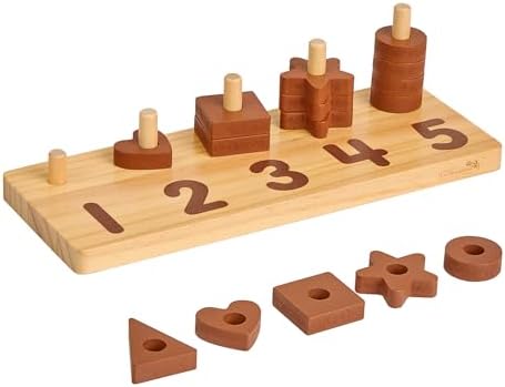 Excellerations Wooden Shape Number Counter - Natural - Image 4