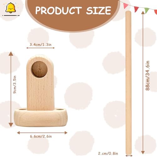 Duomilee Baby Pull up Bar Toddler Pull Up Bar Montessori Wall-Mounted Handrail Ballet Bar for Toddlers Suitable for Baby to Learn to Stand and Support. (35.4 in) - Image 3