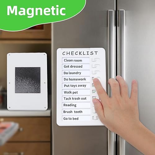 Magnetic Dry Erase Chore Chart for Kids, Whiteboard Checklist Board - Image 6